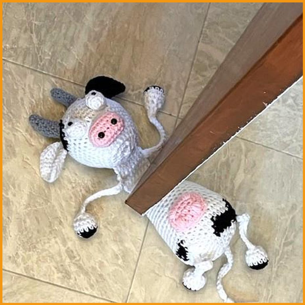 Crochet Cow Door Stopper